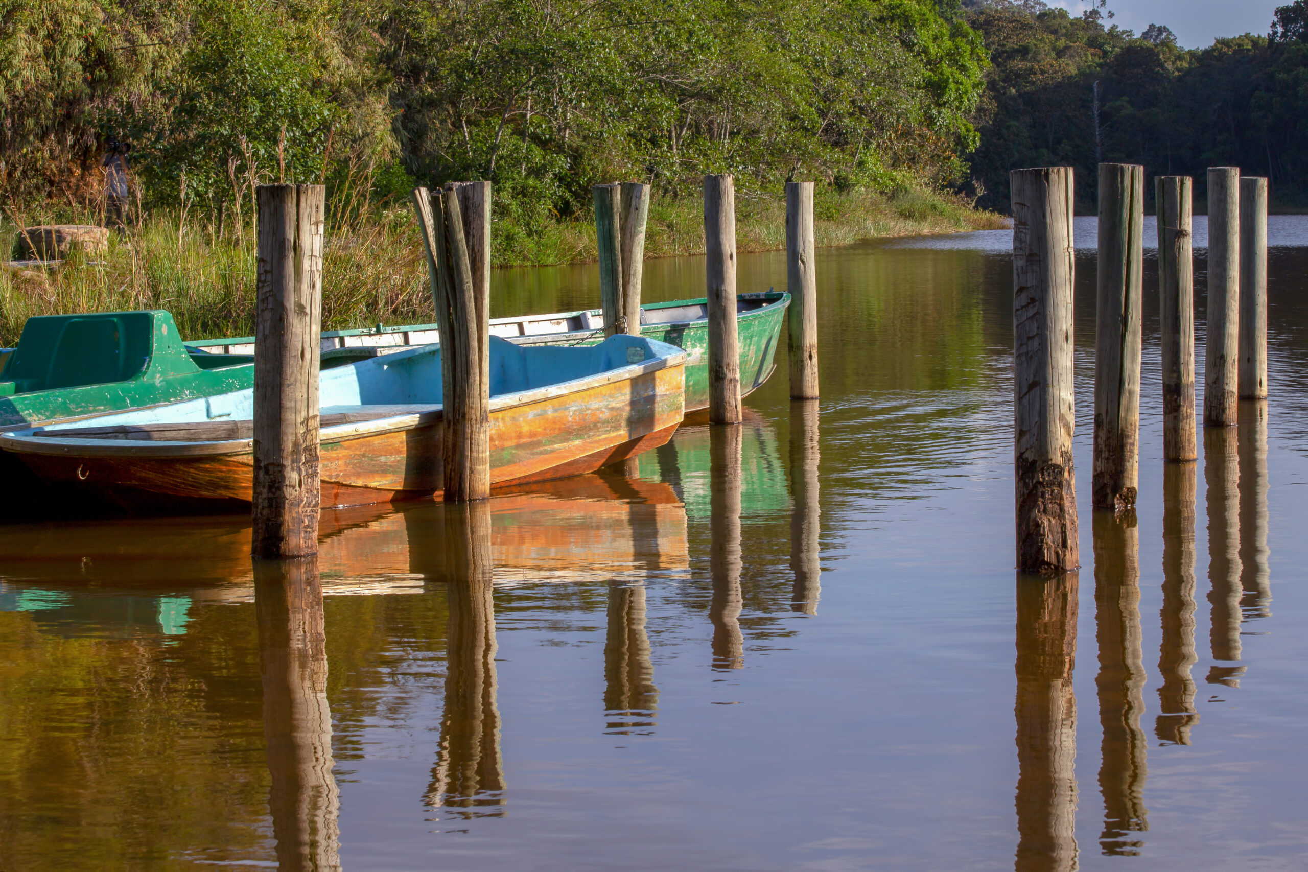 Muelle con una canoa )Foto vía Getty Images)