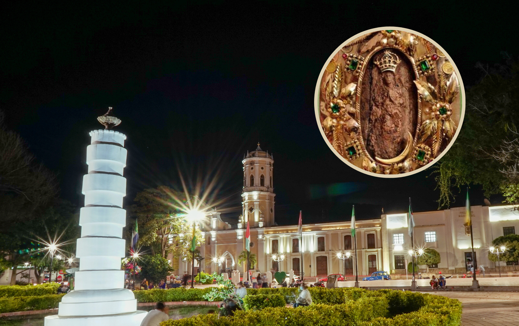 Plaza principal de Ocaña y la virgen de torcoroma de fondo(Fotos vía Getty Images