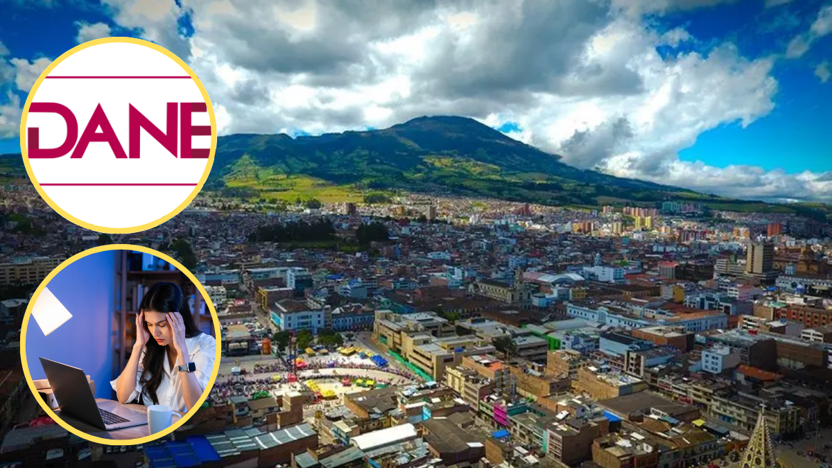 Ciudad de Pasto, logo del DANE y referencia al desempleo juvenil | Fotos: CIDEU Pasto, Getty Images y DANE.