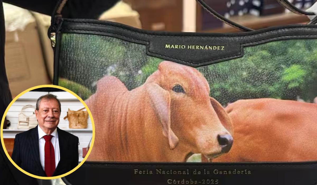 Bolso en cuero inspirado en la 63 Feria Nacional de la Ganadería de Córdoba y Mario Hernández | Fotos: Caracol Radio y Colprensa.