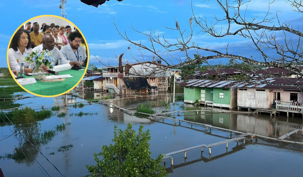 Emergencia en el Chocó y reunión de la Gobernación del Chocó | Fotos: cuenta de X de la UNGRD y cuenta de X de Nubia Carolina Córdoba-Curi.