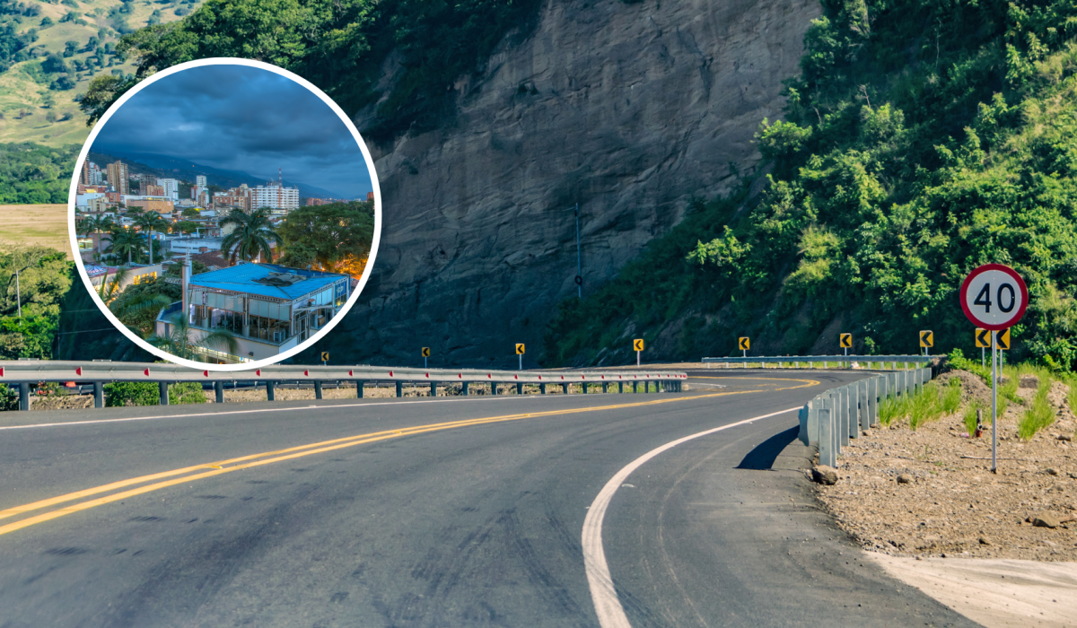 Viaje por carretera en Colombia y de fondo una vista de Bucaramanga, Santander (Fotos vía Getty Images)