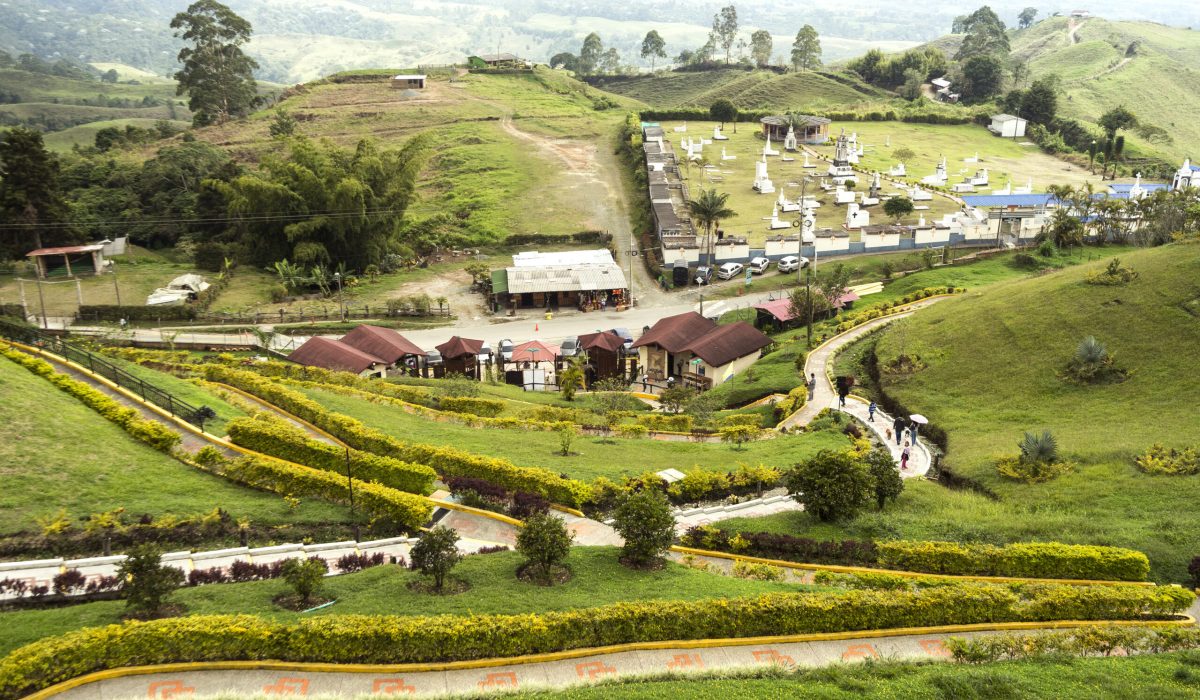 Vista del paisaje cafetero desde Filandia, Quindío. (Foto vía Getty Images)